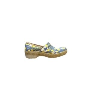 Dansko Victoria Tahiti Floral Canvas Slip On Clogs Women's Size EU 38 US 7.5-8